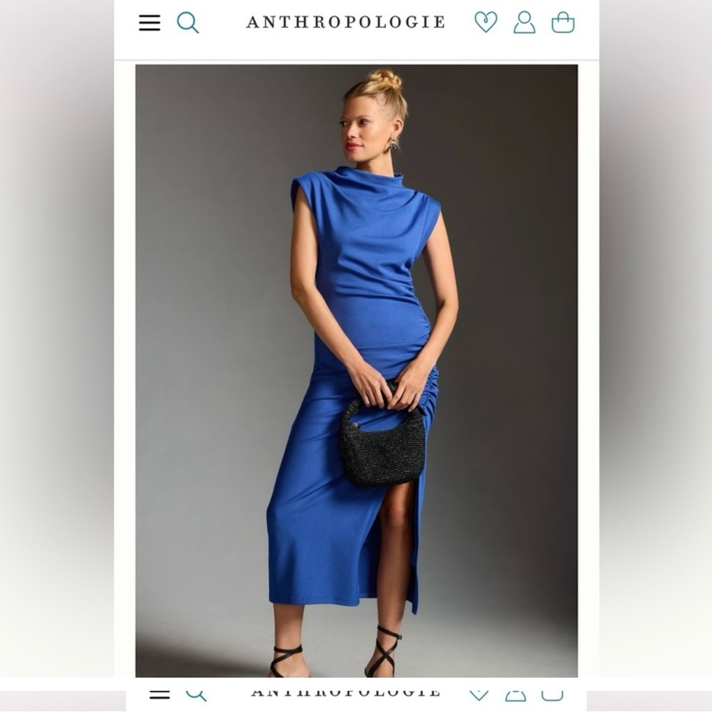 Anthropologie Blue Sleeveless Dress